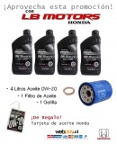 KIT 4 LTS 0w20 Full Synthetic  Honda