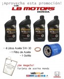 KIT 4 LTS 5W-30 Synthetic Blend Honda