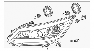 Foco delantero derecho Original Accord 2013-15